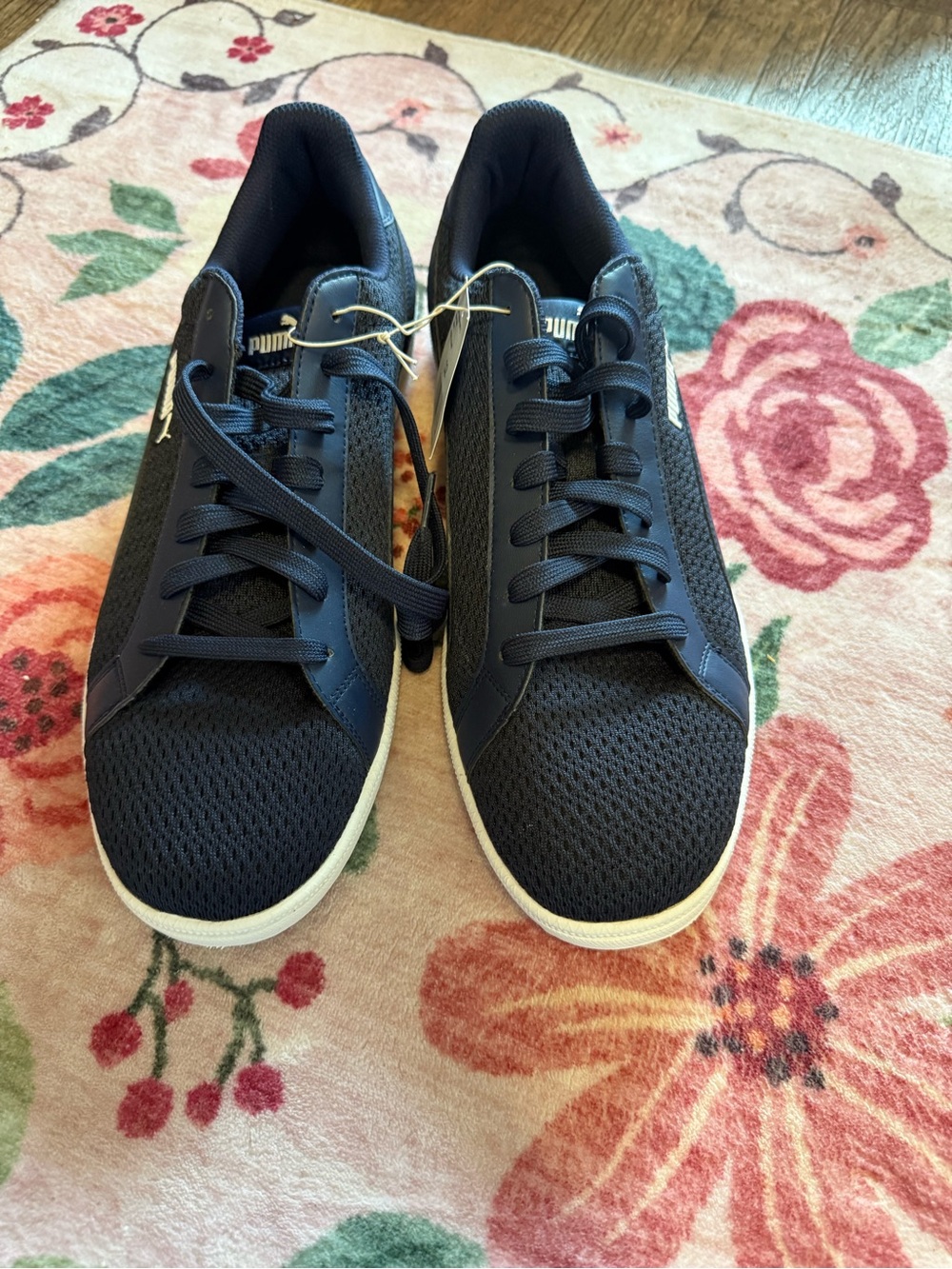 Puma Men’s Navy Blue Athletic Low-Top Sneakers